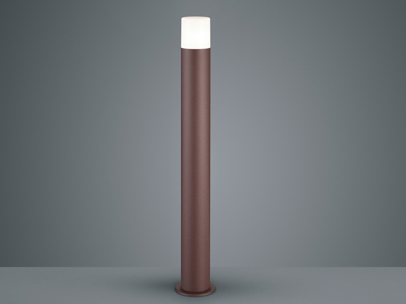 Pollerleuchte HOOSIC Wegeleuchte aus Aluminium in Rostoptik, Höhe 80cm