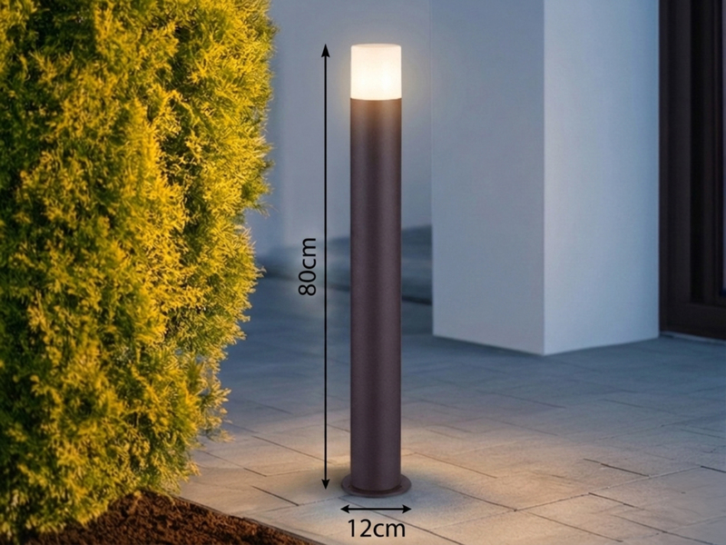 Wegeleuchte HOOSIC aus Aluminium in Rostoptik E27, Höhe 80cm