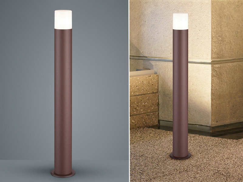 Wegeleuchte HOOSIC aus Aluminium in Rostoptik E27, Höhe 80cm