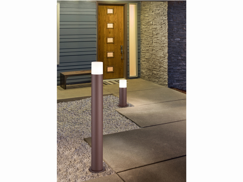 Sockelleuchte HOOSIC Wegeleuchte aus Aluminium in Rostoptik, Höhe 30cm