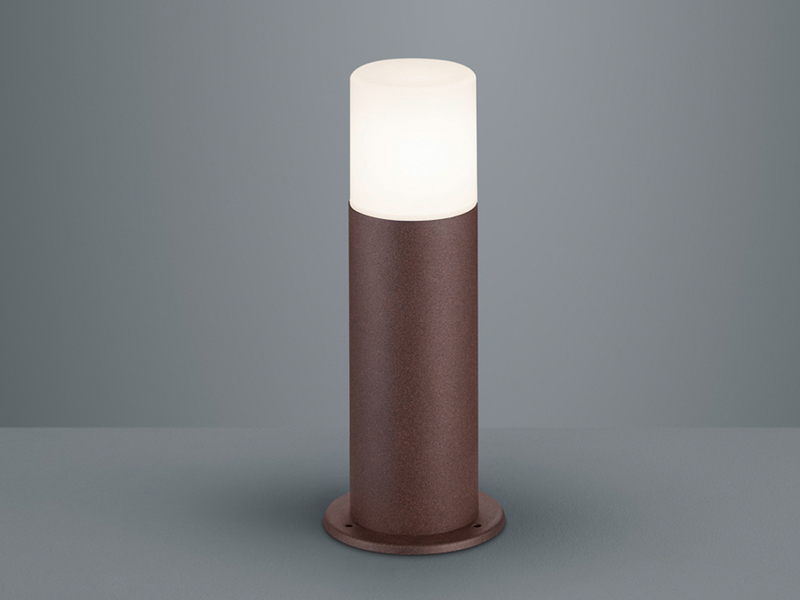 Sockelleuchte HOOSIC Wegeleuchte aus Aluminium in Rostoptik, Höhe 30cm