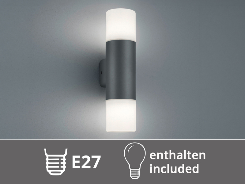 LED Außenwandleuchte Up and Down in Anthrazit E27, Höhe 33cm