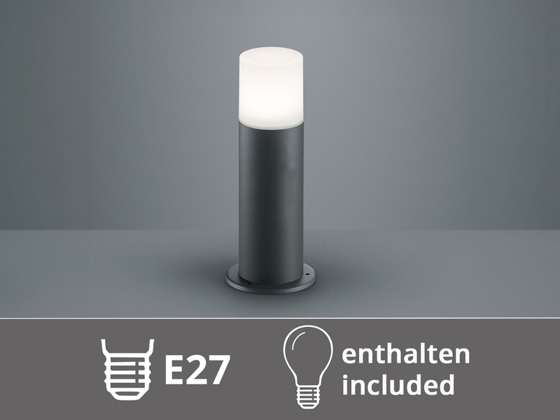 LED Außen Sockelleuchte aus Aluminium in Anthrazit E27, Höhe 30cm