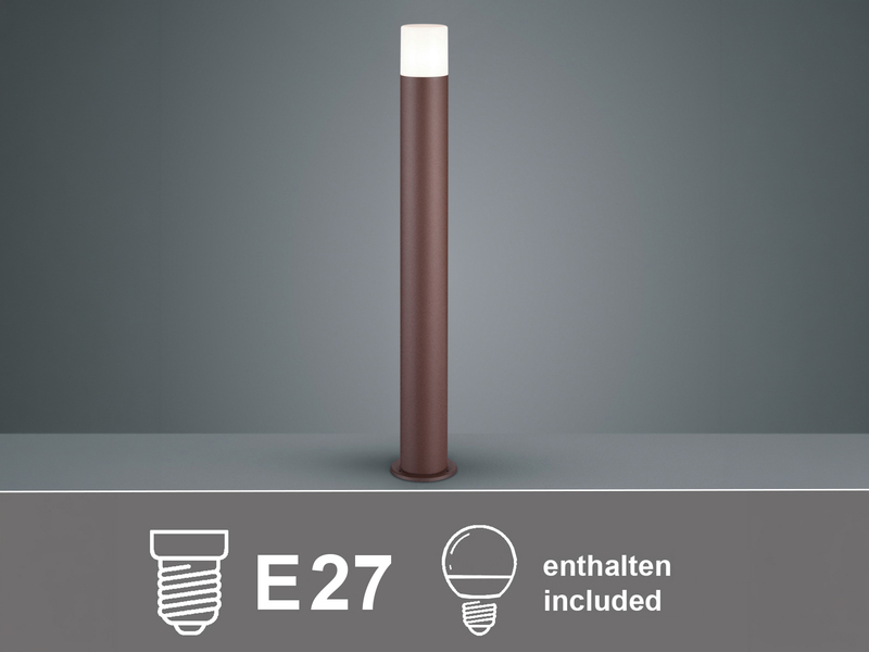 LED Wegeleuchte aus Aluminium in Rostoptik E27, Höhe 80cm