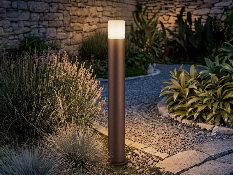 LED Wegeleuchte aus Aluminium in Rostoptik E27, Höhe 80cm