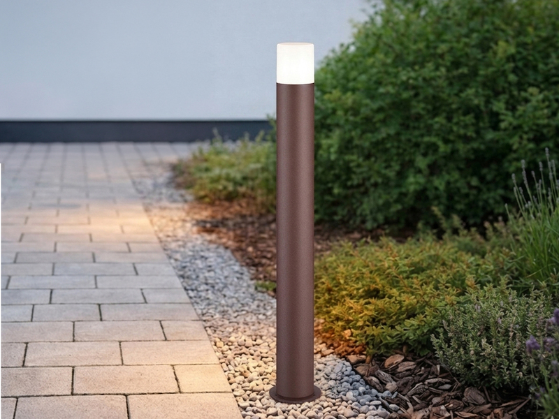 LED Wegeleuchte aus Aluminium in Rostoptik E27, Höhe 80cm