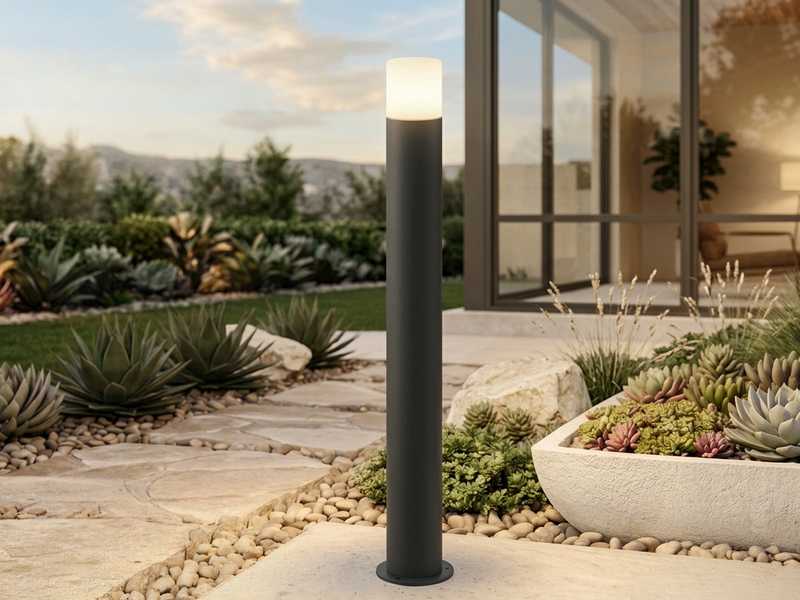 LED Wegeleuchte aus Aluminium in Anthrazit E27, Höhe 80cm