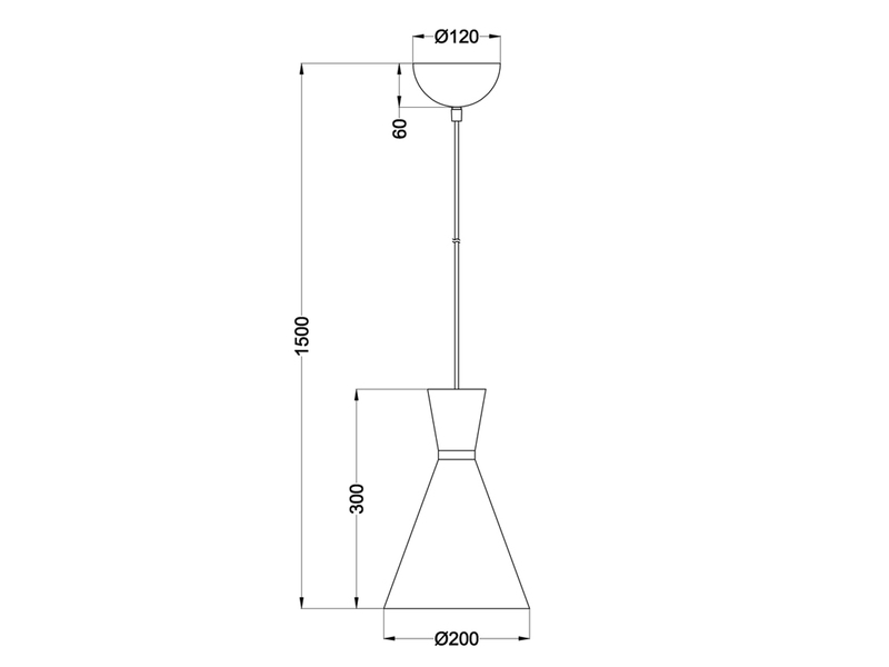 LED Pendelleuchte 1 flammig mit Metall Lampenschirm Weiß, Ø20cm