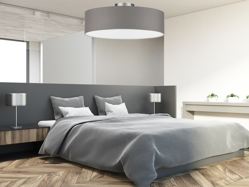 Klassische Deckenleuchte mit Stoff Lampenschirm fürs Schlafzimmer