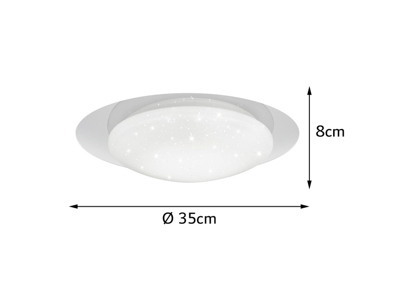 LED Sternenhimmel Deckenlampe FRODO mit Fernbedienung, dimmbar, Ø 35cm