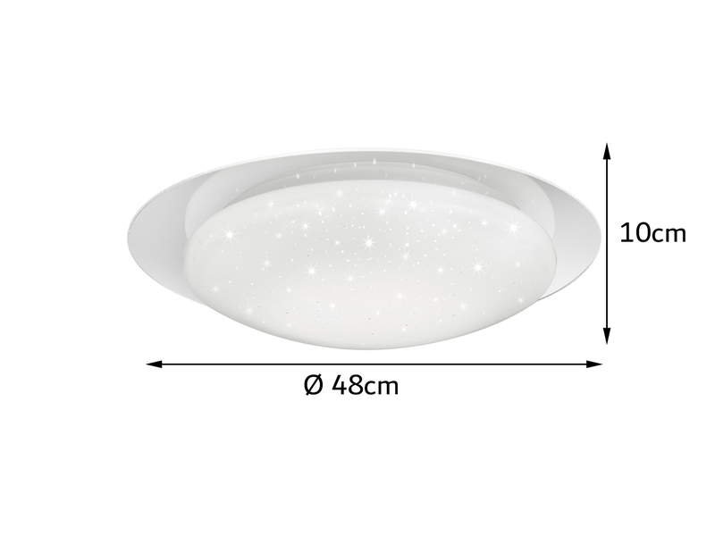 LED Sternenhimmel Deckenlampe FRODO Ø48cm Fernbedienung, 2700-5500K dimmbar