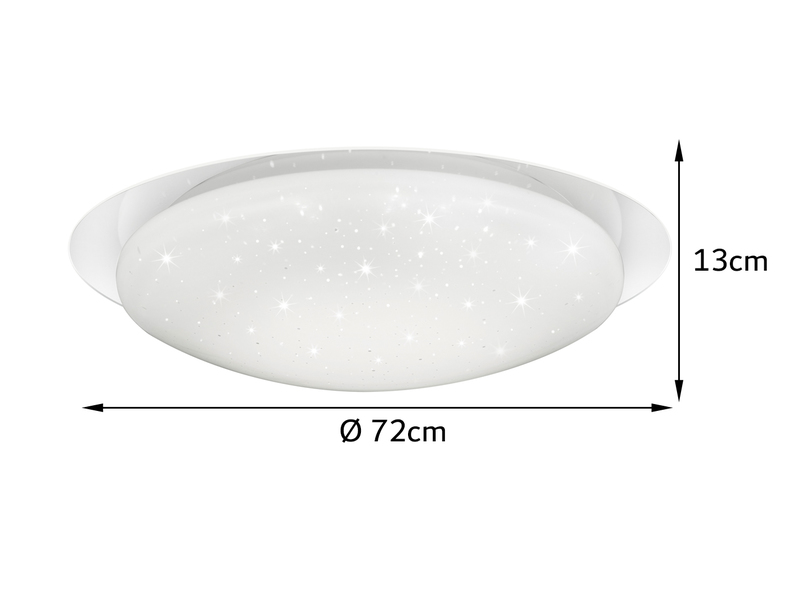 LED Sternenhimmel Deckenlampe FRODO Ø72cm Fernbedienung, 2700-5500K dimmbar