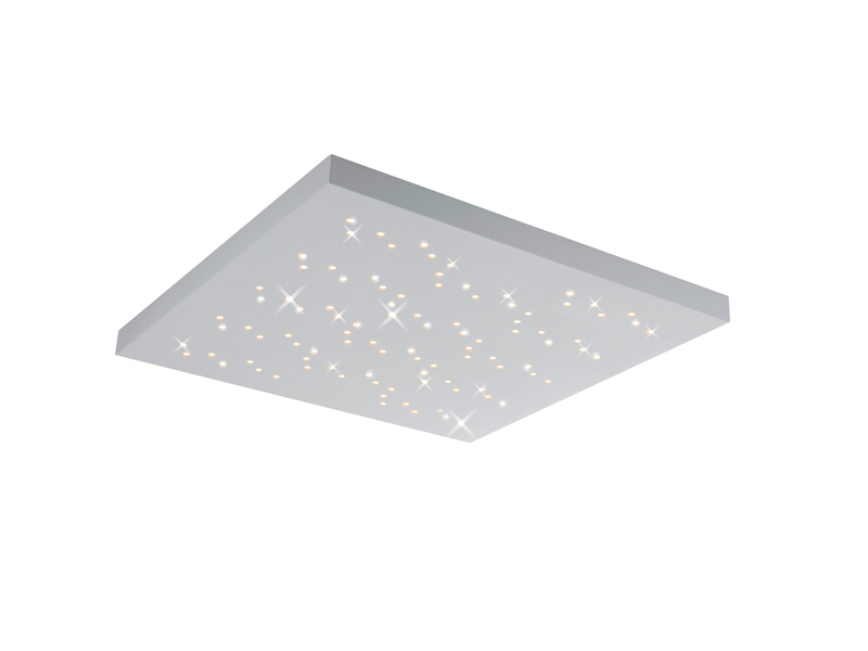 Flaches LED Sternenhimmel Deckenpanel TITUS mit Fernbedienung, Quadrat 75cm