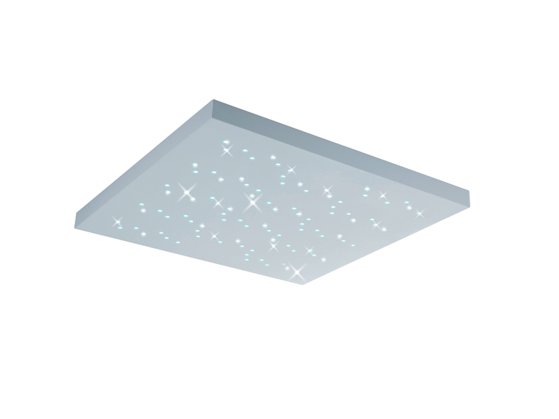 Flaches LED Sternenhimmel Deckenpanel TITUS mit Fernbedienung, Quadrat 75cm