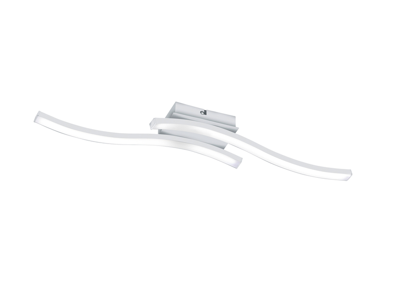 LED Deckenleuchte ROUTE 2 flammig Metall Weiß, Neutralweiß, Breite 56cm