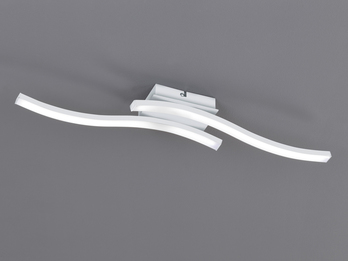 LED Deckenleuchte ROUTE 2 flammig Metall Weiß, Breite 56cm, Neutralweiß