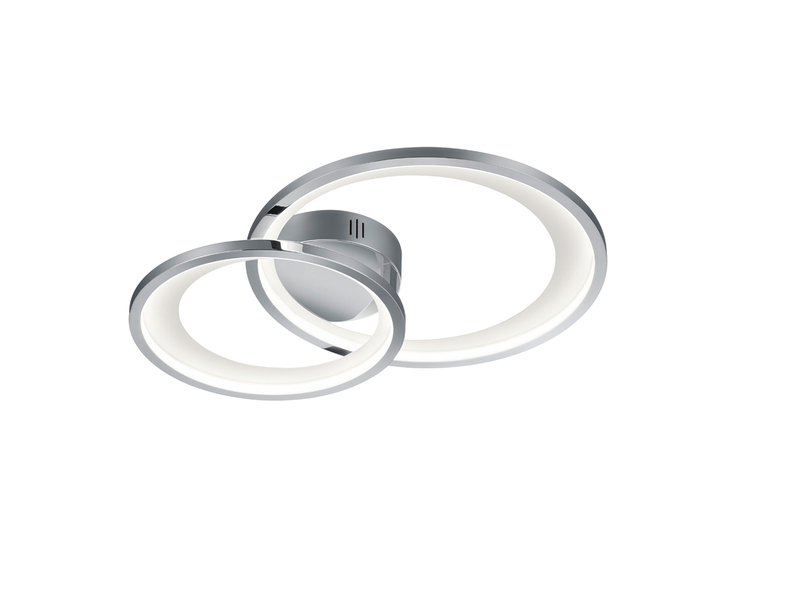 Dimmbare LED Deckenleuchte GRANADA in Chrom, Breite 59cm