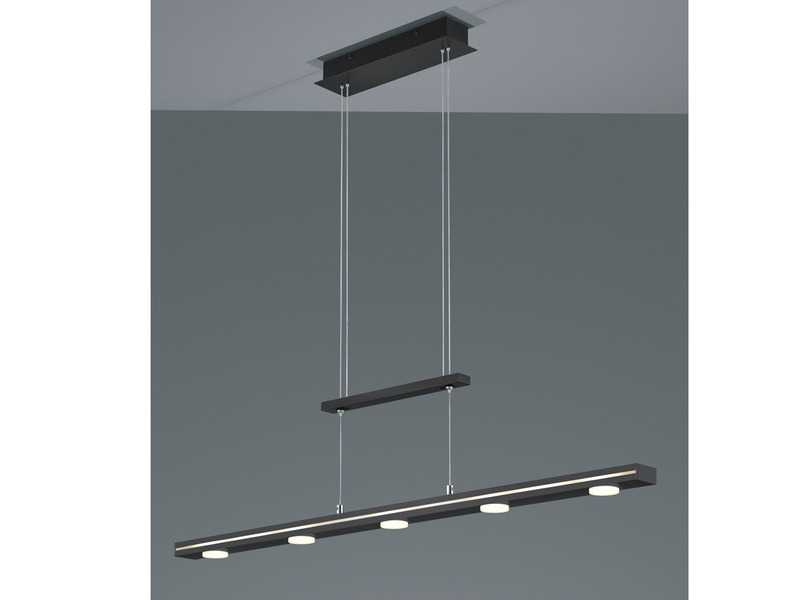 LED Pendelleuchte LACAL Schwarz dimmbar & höhenverstellbar bis 160cm, B: 100cm