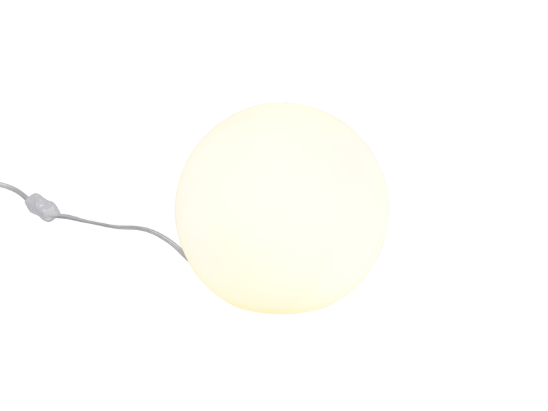 Kleine Glas Kugel Tischlampe Weiß Ø 20cm inkl. E27 LED