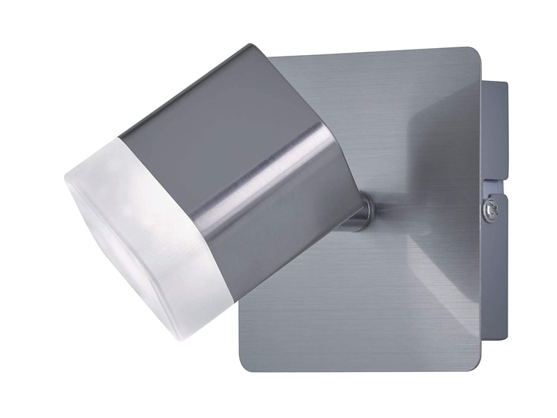 2er SET LED Wand- & Deckenstrahler Silber matt, Breite 10cm