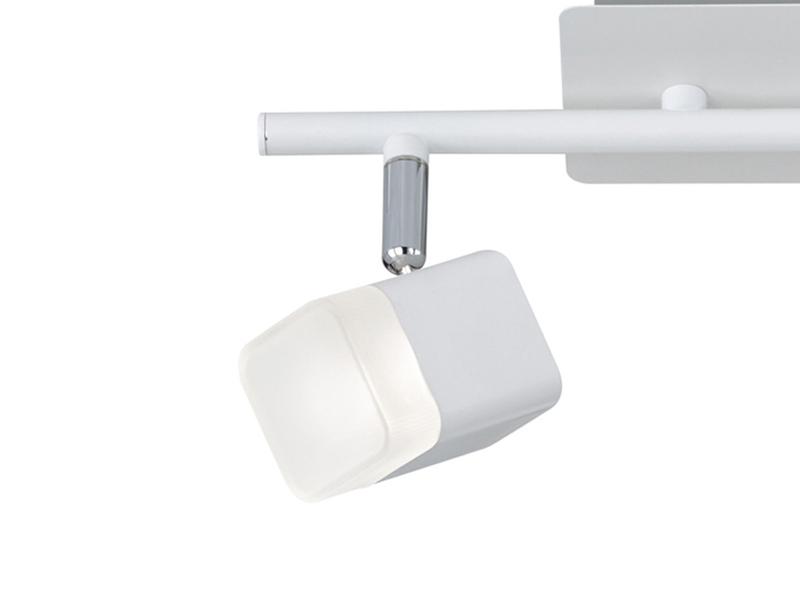 2er SET LED Deckenstrahler 2-flammig Weiß matt, Breite 34cm