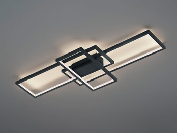 Multifunktions WIZ LED Deckenleuchte THIAGO Anthrazit 104 cm mit Fernbedienung