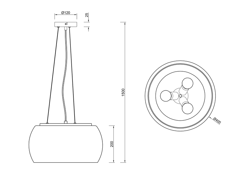 Moderne Pendelleuchte VALENTE mit Rauchglas Lampenschirm Ø 40cm