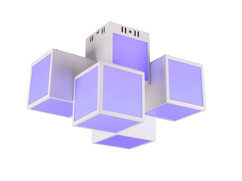 5 flammige WIZ LED Deckenleuchte OSCAR mit Fernbedienung, Breite 45cm