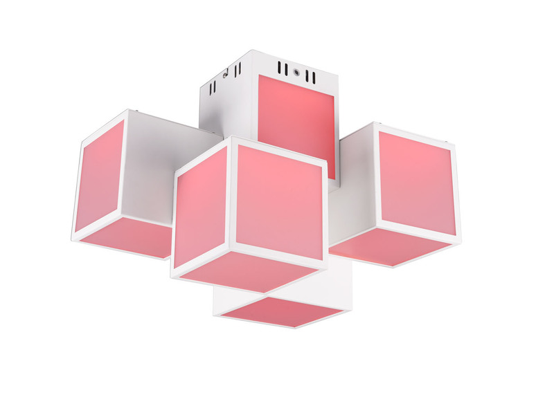 5 flammige WIZ LED Deckenleuchte OSCAR mit Fernbedienung, Breite 45cm