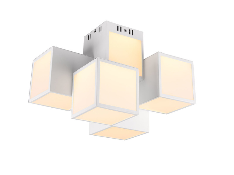 5 flammige WIZ LED Deckenleuchte OSCAR mit Fernbedienung, Breite 45cm