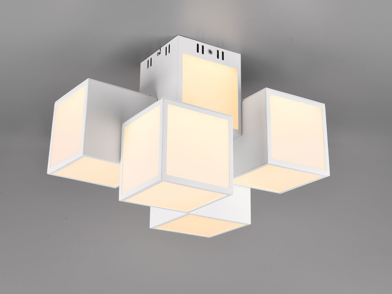 5 flammige WIZ LED Deckenleuchte OSCAR mit Fernbedienung, Breite 45cm