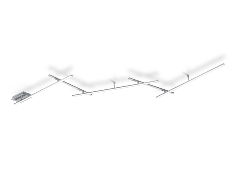 LED Deckenschiene INDIRA Silber schwenkbar bis 245cm breit