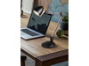 Dimmbare NADAL Schreibtischlampe klemmbar - Leselampe Wand mit Gelenkarm Schwarz