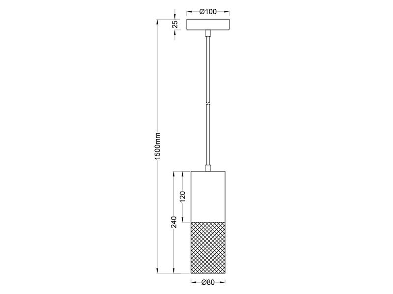 Industrial LED Pendellampe mit Drahtkorb Schwarz matt und Holzfassung, 10cmØ