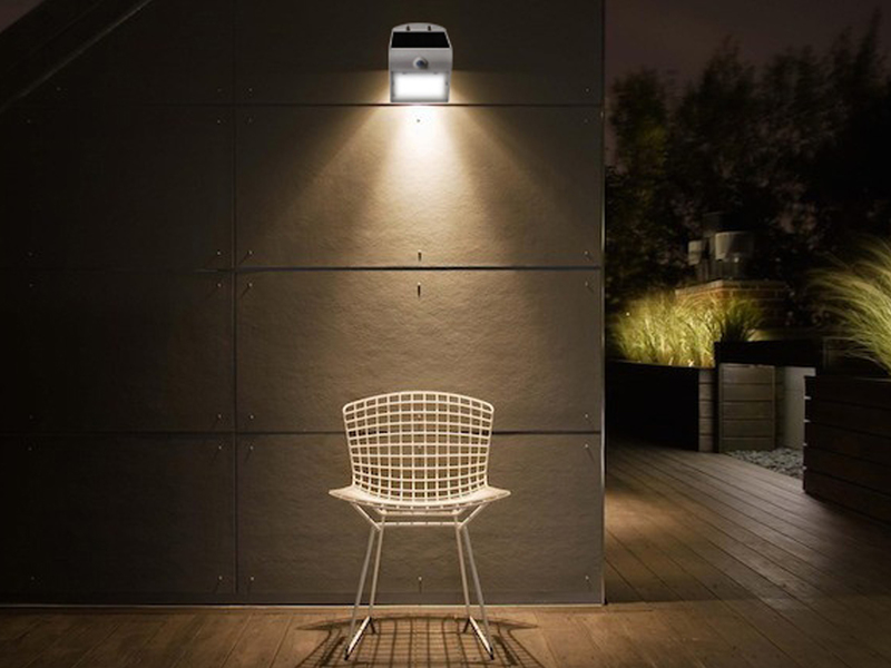 LED Solar Wandleuchte Außenleuchte MINI Fassadenbeleuchtung Weiß 14,5x9,6cm