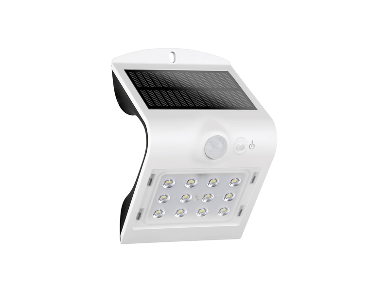 LED Solar Wandleuchte Außenleuchte MINI Fassadenbeleuchtung Weiß 14,5x9,6cm