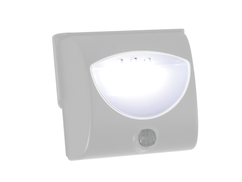 REV LED-Treppenstufen-Beleuchtung mit Bewegungsmelder 110° silber,Treppen-Licht