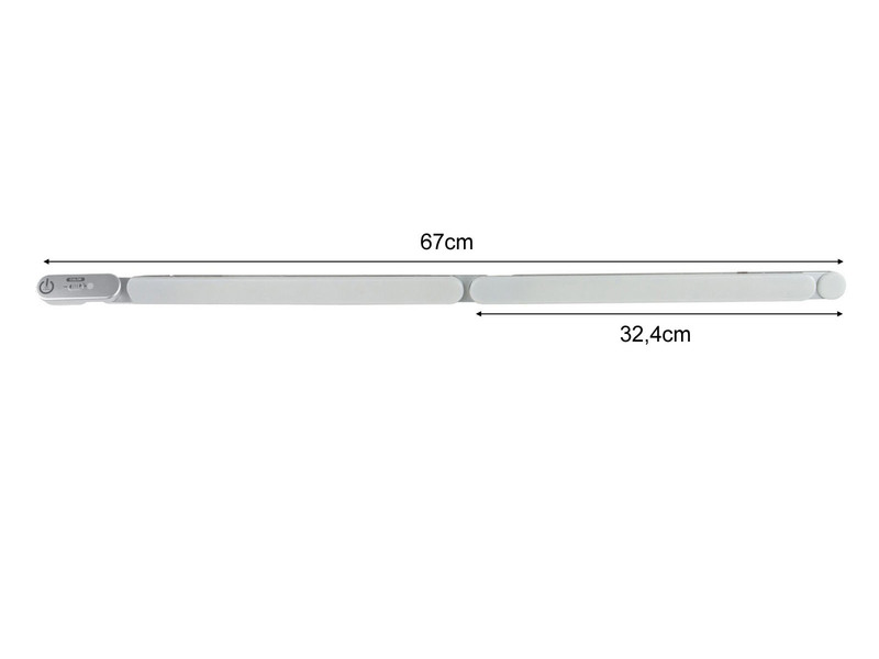 LED Küchen Unterbauleuchten FLEXLIGHT flach für Eckmontage, Gesamtlänge 67cm