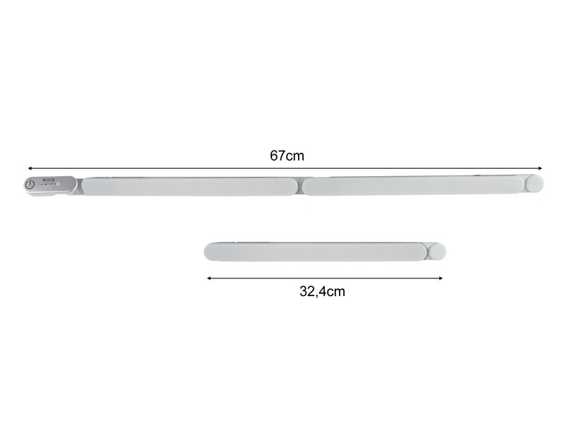 LED Küchen Unterbauleuchten SET flach für Eckmontage, Gesamtlänge 90cm