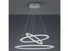 Große LED Pendelleuchte DURBAN in Silber matt mit 3 Stufen dimmbar - Ø 80cm