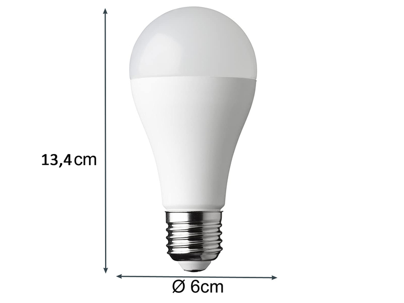 E27 LED - 17 Watt, 1521 Lumen, 3000 Kelvin warmweiß, Ø6cm - extern dimmbar