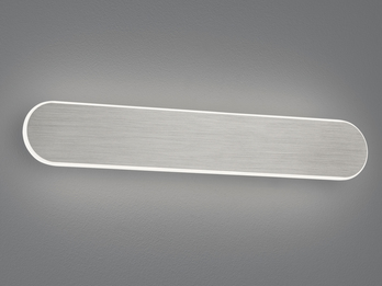 Flache LED Wandleuchte CARLO Silber mit indirekter Wandbeleuchtung - 50cm