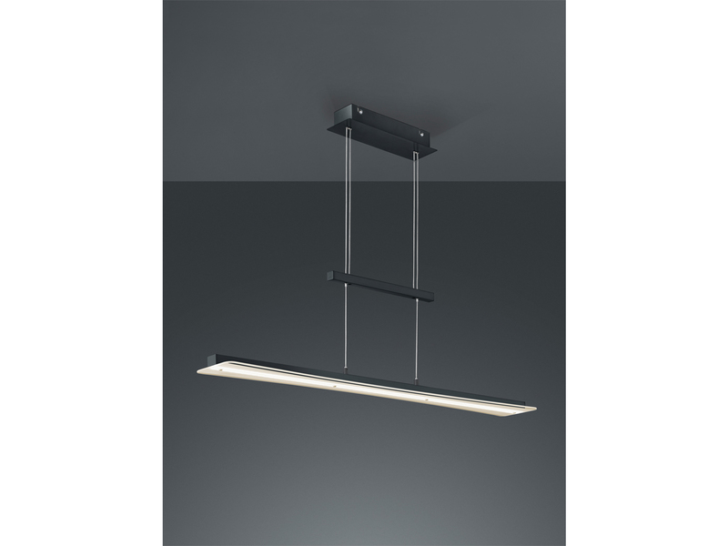 LED Pendelleuchte SMASH Schwarz dimmbar & höhenverstellbar bis 150cm, B: 100cm