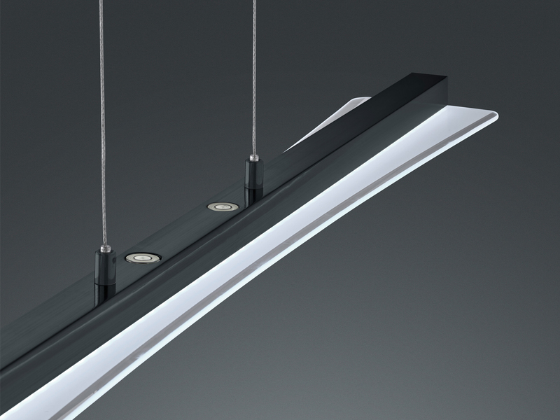 LED Pendelleuchte SMASH Schwarz dimmbar & höhenverstellbar bis 150cm, B: 100cm