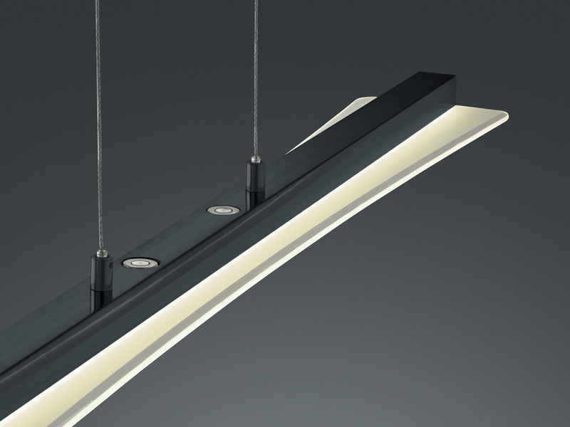LED Pendelleuchte SMASH Schwarz dimmbar & höhenverstellbar bis 150cm, B: 100cm