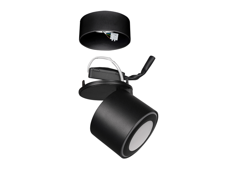 LED Deckenstrahler TAURUS 1-flammig Schwarz, Ø 8,7cm