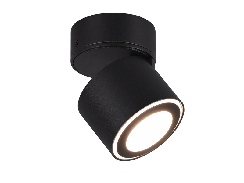 LED Deckenstrahler TAURUS 1-flammig Schwarz, Ø 8,7cm