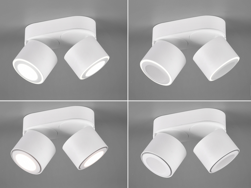 LED Deckenstrahler TAURUS 2-flammig Weiß, Breite 18cm
