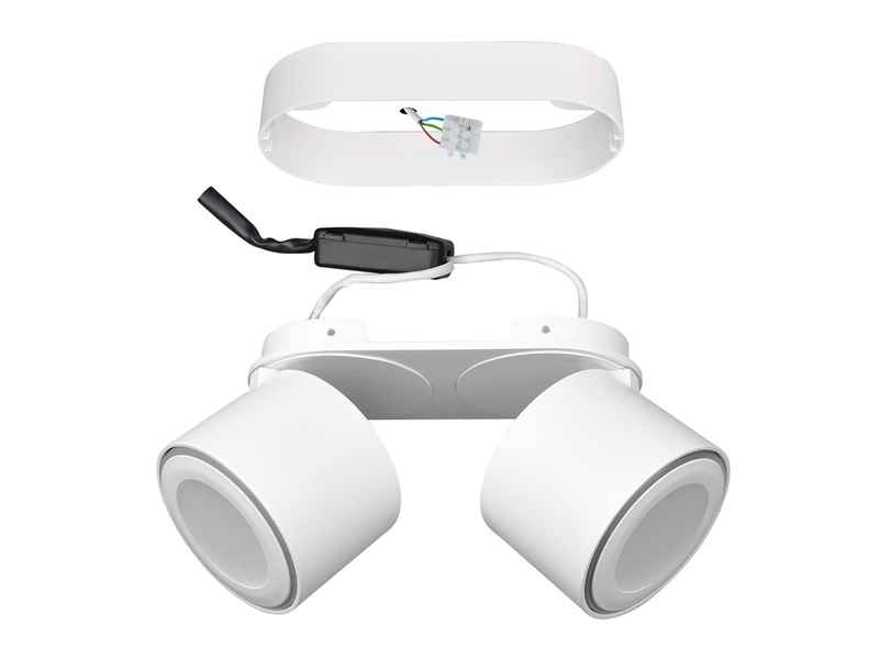 LED Deckenstrahler TAURUS 2-flammig Weiß, Breite 18cm