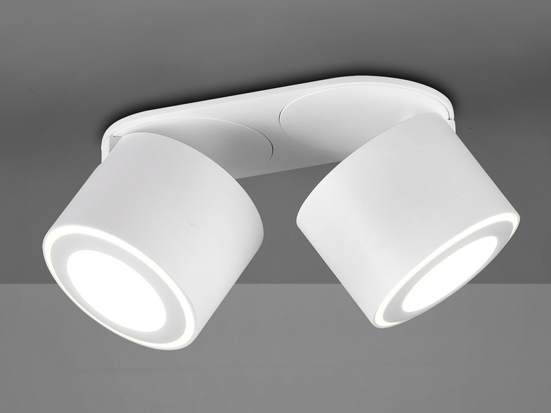 LED Deckenstrahler TAURUS 2-flammig Weiß, Breite 18cm